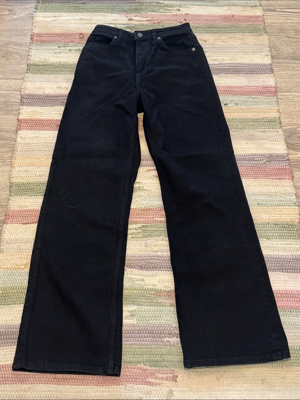 Reformation Wilder High Rise Black Wide-Leg Jeans
